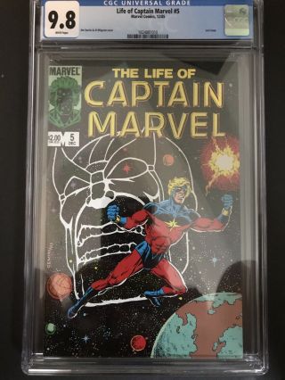 Life Of Captain Marvel 5 1985 Cgc 9.  8 Wp Starlin Thanos