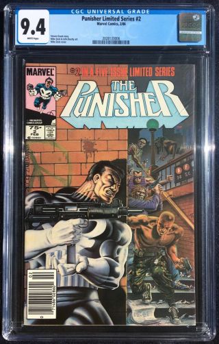 Punisher Limited Series 2 Cgc 9.  4 Nm White Pages