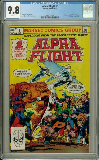 Alpha Flight 1 (marvel Comics,  1983) Cgc Graded 9.  8 White Pages