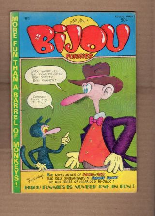 Bijou Funnies 1 G/vg (1968) Crumb 2nd Print