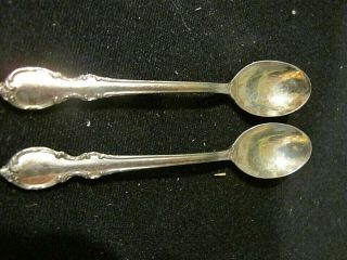 (2) Demitasse Spoons 1847 Rogers Bros Silverplate Reflection Pattern