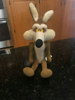 Warner Bros Looney Tunes Wile E Coyote Plush 13 " Doll 1998 Bendable Ears