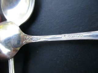 1905 NENUPHAR WATER - LILY ASCO SILVER PLATE 2 DEMITASSE SPOONS 3