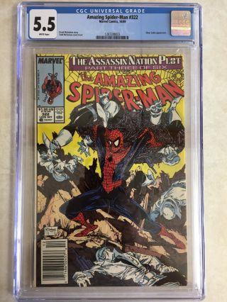 Marvel Comics Spider - Man 322 Cgc Grade 5.  5 (10/89)