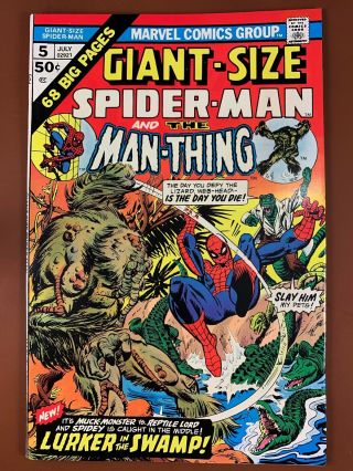 Giant Size Spider - Man 5 Marvel Comics Man - Thing Appearance Bronze Age