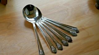 Wm Rogers IS Sectional Imperial Round Soup Spoons Set of 7 3