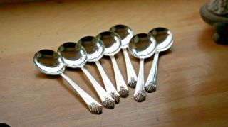 Wm Rogers IS Sectional Imperial Round Soup Spoons Set of 7 4
