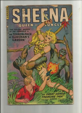 Sheena Queen Of The Jungle.  17 From 1953.  Cover Sheen & Artwork.