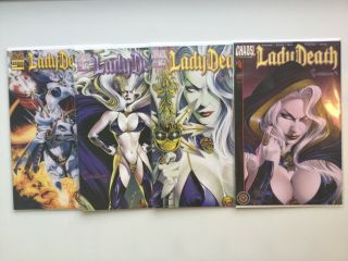 Chaos Comics 2001 Lady Death Tribulation 1 - 4 Complete David Micheal Beck Ca
