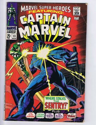 Marvel - Heroes 13 (solid) 1st Carol Danvers Captain Marvel 1968 (c 23781)