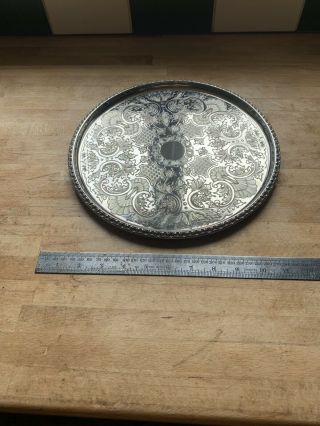 Vintage Round Silver Plated Tray