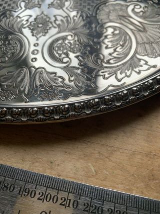 Vintage Round Silver Plated Tray 2
