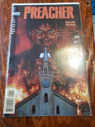 Preacher 1 (apr 1995,  Dc) First Print Comic Book Dc Vertigo Garth Ennis