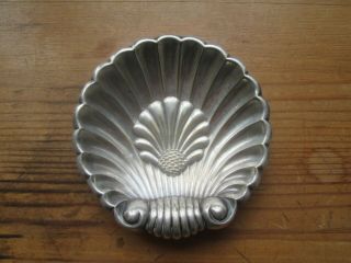 Vintage Silver Embossed Sea Shell Shaped Trinket Dish - Spanish Plame Hallmark