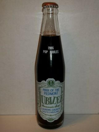 10 Oz Coca Cola Commemorative Bottle - 1986 Pride Of The Piedmont Jubilee
