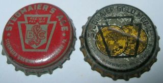 2 Stegmaier Beer Bottle Caps; Wilkes - Barre,  Pa Tax Seal Keystone; Cork