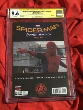 CGC SS 9.  6 SPIDER - MAN HOMECOMING PRELUDE 2 PHOTO COVER SIGNED BY TOM HOLLAND 3