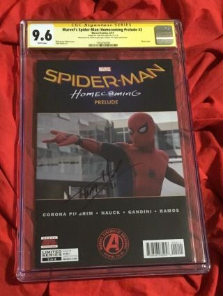 CGC SS 9.  6 SPIDER - MAN HOMECOMING PRELUDE 2 PHOTO COVER SIGNED BY TOM HOLLAND 4