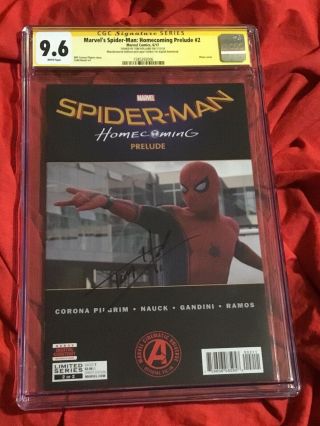 CGC SS 9.  6 SPIDER - MAN HOMECOMING PRELUDE 2 PHOTO COVER SIGNED BY TOM HOLLAND 5
