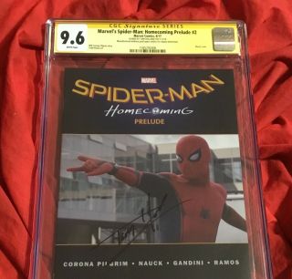 CGC SS 9.  6 SPIDER - MAN HOMECOMING PRELUDE 2 PHOTO COVER SIGNED BY TOM HOLLAND 6