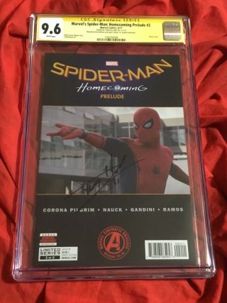 CGC SS 9.  6 SPIDER - MAN HOMECOMING PRELUDE 2 PHOTO COVER SIGNED BY TOM HOLLAND 7