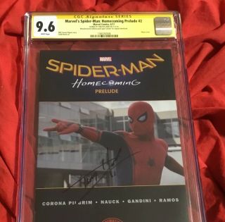 CGC SS 9.  6 SPIDER - MAN HOMECOMING PRELUDE 2 PHOTO COVER SIGNED BY TOM HOLLAND 8