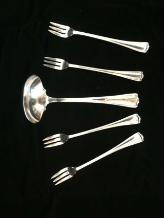 Gravy Ladle & Forks 1847 Rogers Bros Vintage 1912 Cromwell Pattern Silverplated
