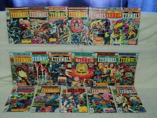 Eternals 1 - 19 (miss.  3) Set Solid 1st App Jack Kirby Marvel Comics (s 11389)