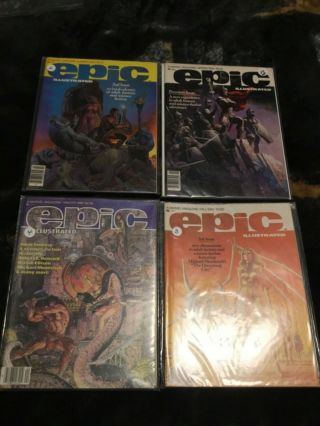 Epic Illustrated 1st Year 1 2 3 4 Spring Summer Fall Winter 1980 Fn,  Heavy Metal