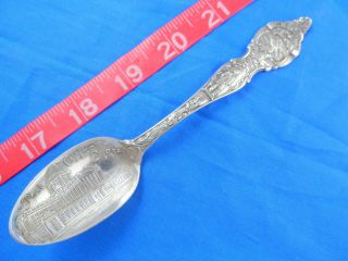Antique Large 5 - 7/8 " Chicago Illinois Old Post Office Sterling Souvenir Spoon