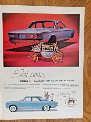 1960 Chevrolet Corvair 700 4 Door Sedan Ad Body By Fisher