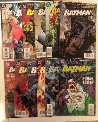 Batman 608 - 619 Complete Hush Jeph Loeb Jim Lee Dc Comics 2002 - 3 First Prints