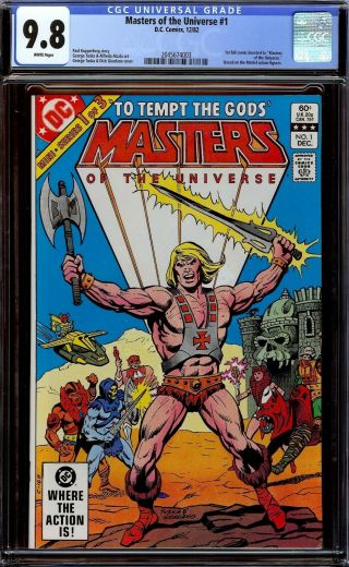 Masters Of The Universe 1 Dc.  Cgc 9.  8 Nm/m.  First Comic Devoted To Motu 1982