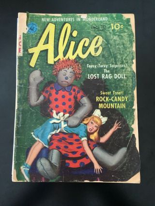 Alice Adventures In Wonderland 10 (1) - Ziff Davis - 1951 - Spanking Cover