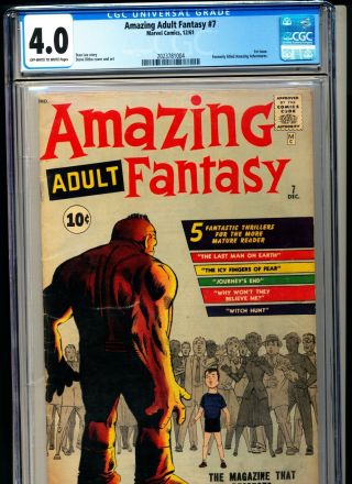 Adult Fantasy 7 Cgc 4.  0 Ow/w Pages 1st Issue This Title 1961 Marvel