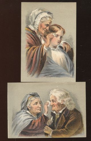 Pair 1880s Tc Advertising Dr Isaac Thompson 