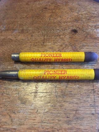 Pioneer Seed Corn Advertising Bullet Pencil,  Two