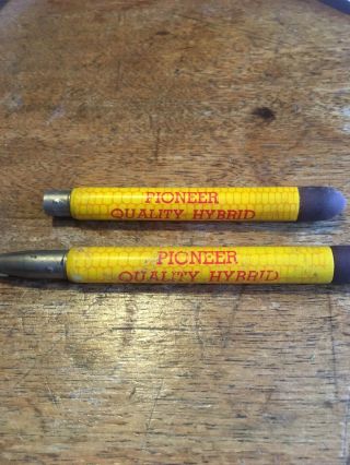 Pioneer Seed Corn Advertising Bullet Pencil,  Two 5