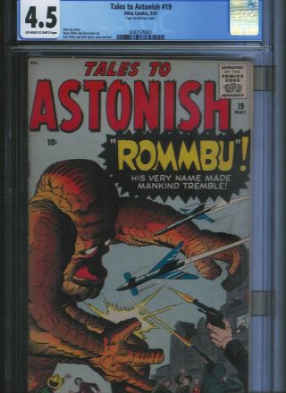 Tales To Astonish 19 Cgc 4.  5 Off White To White Pages.  Unrestored