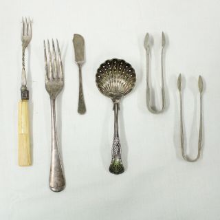 Various Unusual Vintage Silver Plated Cutlery Items 305