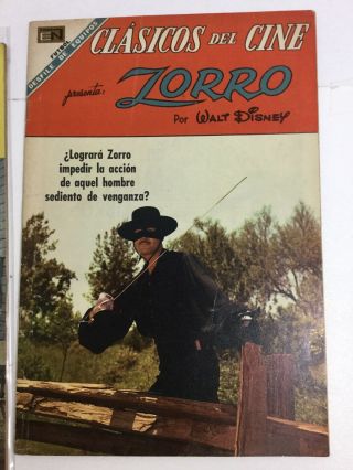 1968 Spanish Comics Clasicos Del Cine 194 El Zorro Editor Novaro Mexico EspaÑol