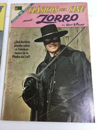 1968 Spanish Comics Clasicos Del Cine 193 El Zorro Editor Novaro Mexico EspaÑol