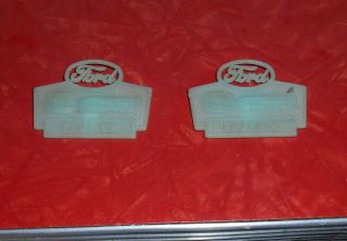 2 Vintage Plastic For Motor Co.  Florida Pin Label Clip On - Glow In The Dark Pin
