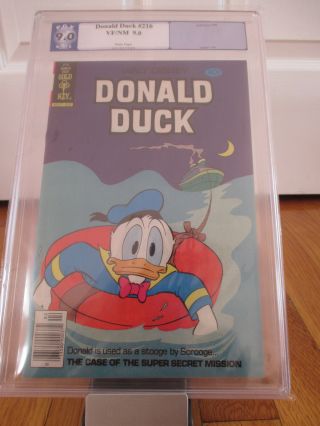 Donald Duck 216 Pgx (like Cgc) 9.  0 Vf,  (1980 Gold Key)