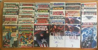 32 Issues Of Captain America With Autographed Issues By Steve Mcniven John Cass