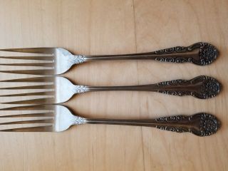 3 Vintage Interpur Stainless Forks 7 - 1/2 ",  Korea