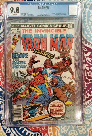 Invincible Iron Man 89 Cgc 9.  8 White Pages