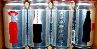 Collectable Coca Cola Cans: 4  100 Years Of The Bottle  Diet Coke Cans (2015)