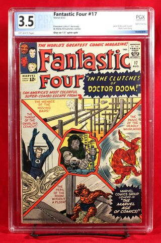 Fantastic Four 17 Pgx 3.  5 Vg - Very Good Minus - Dr.  Doom Unpressed