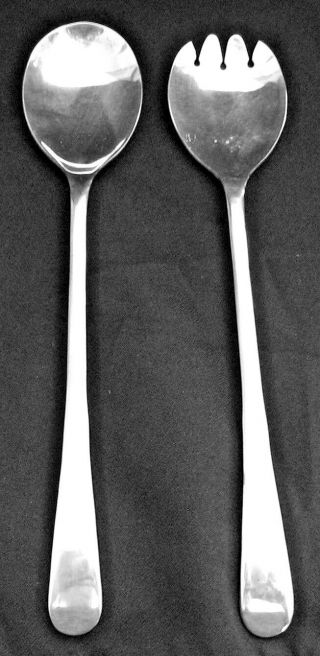 2 Pc.  Salad Serving Set Sheffield England Silverplate Fork And Spoon 9 1/4 "